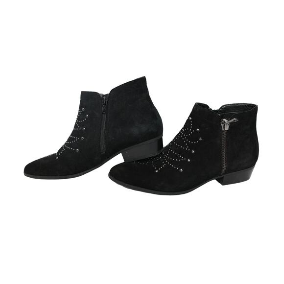 Naturalizer Women's Blair 2 Ankle Boot Black silver studded size‎ 8M - Picture 1 of 7